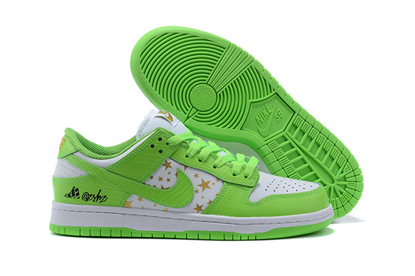 Men's Dunk Low SB Green/White Shoes 0207 Men's Dunk Low SB Green/White Shoes 0207